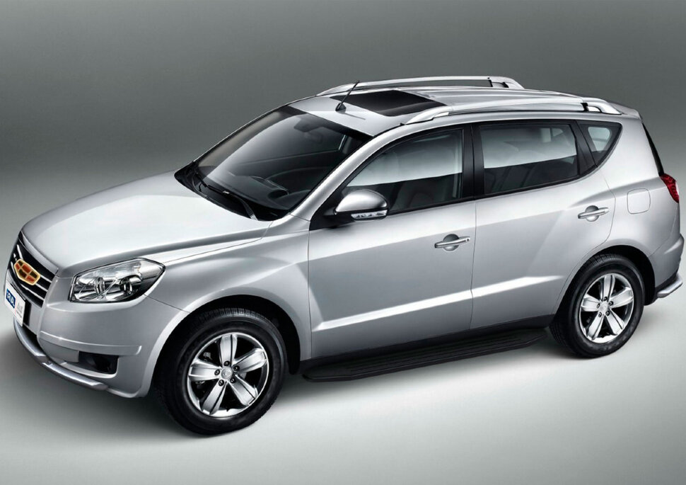 Пороги площадки (подножки) "Premium-Black" Rival для Geely Emgrand X7 2013-2018, 173 см, 2 шт., алюминий, A173ALB.1902.2 купить недорого
