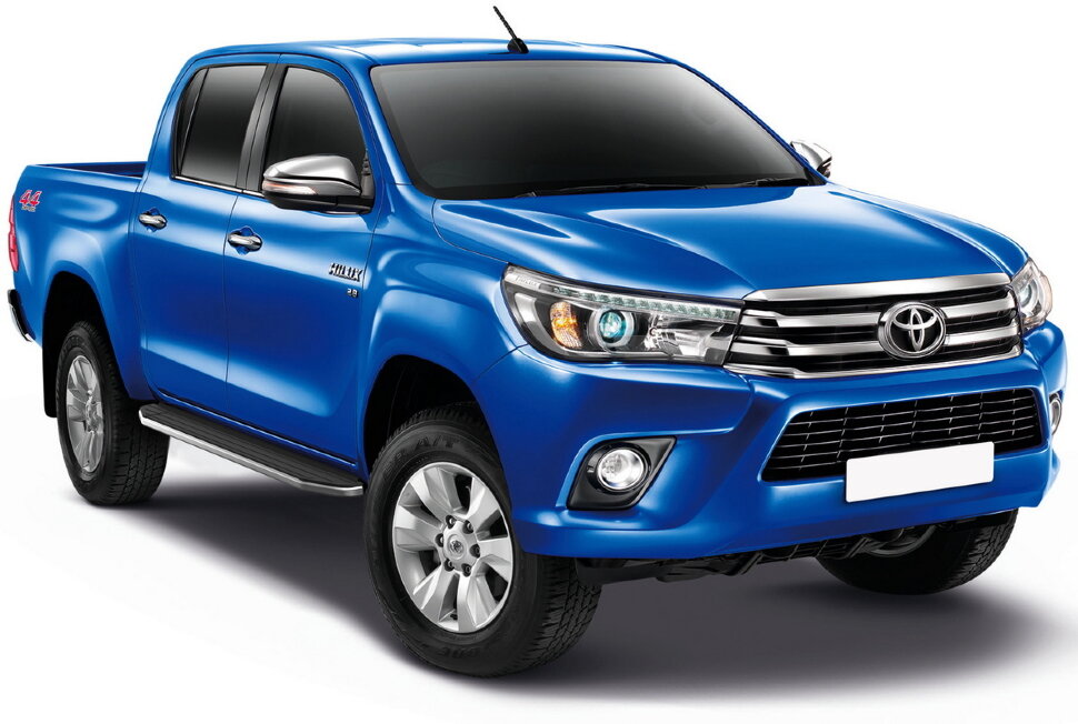 Пороги площадки (подножки) "Premium" Rival для Toyota Hilux VIII 2015-2020 2020-н.в., 193 см, 2 шт., алюминий, A193ALP.5708.1 купить недорого