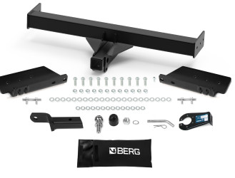 Фаркоп под квадрат Berg для JAC T8 Pro 2023-н.в., сборка РФ, шар E, 3500/120 кг, F.5718.001