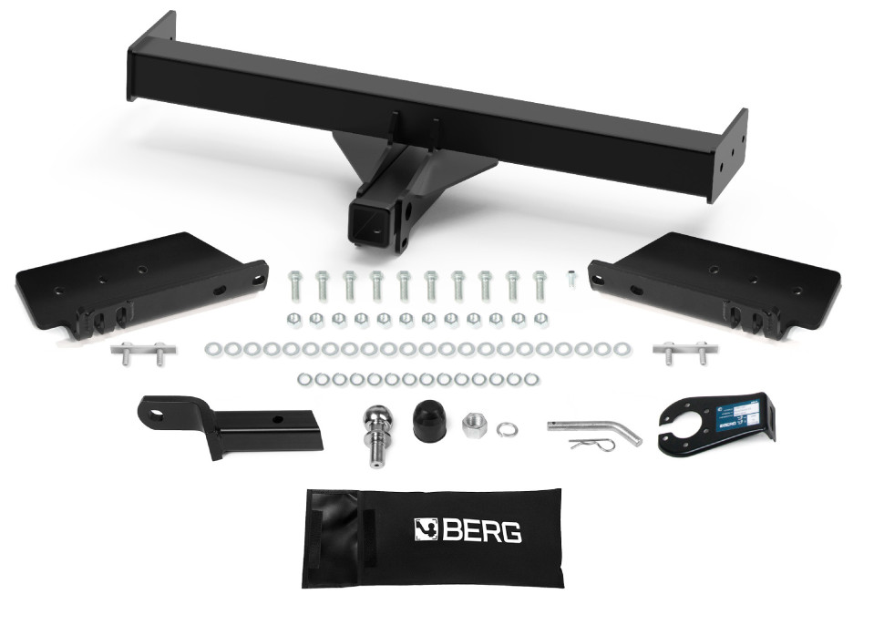 Фаркоп под квадрат Berg для JAC T8 Pro 2023-н.в., сборка РФ, шар E, 3500/120 кг, F.5718.001