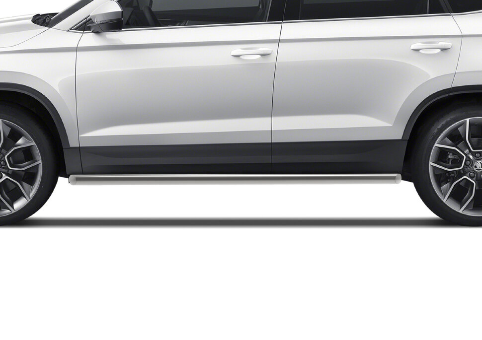 Защита порогов d57 Rival для Skoda Karoq 2020-н.в., нерж. сталь, 2 шт., R.5102.003 с доставкой по всей России