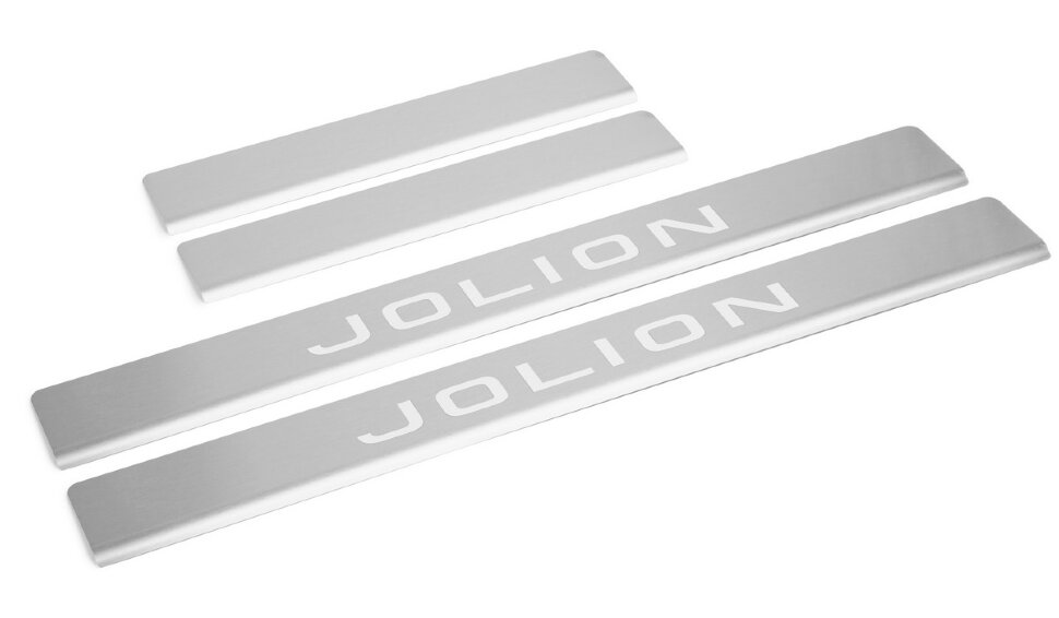 Накладки на пороги Rival для Haval Jolion 2021-н.в., нерж. сталь, с надписью, 4 шт., NP.9403.3 купить недорого