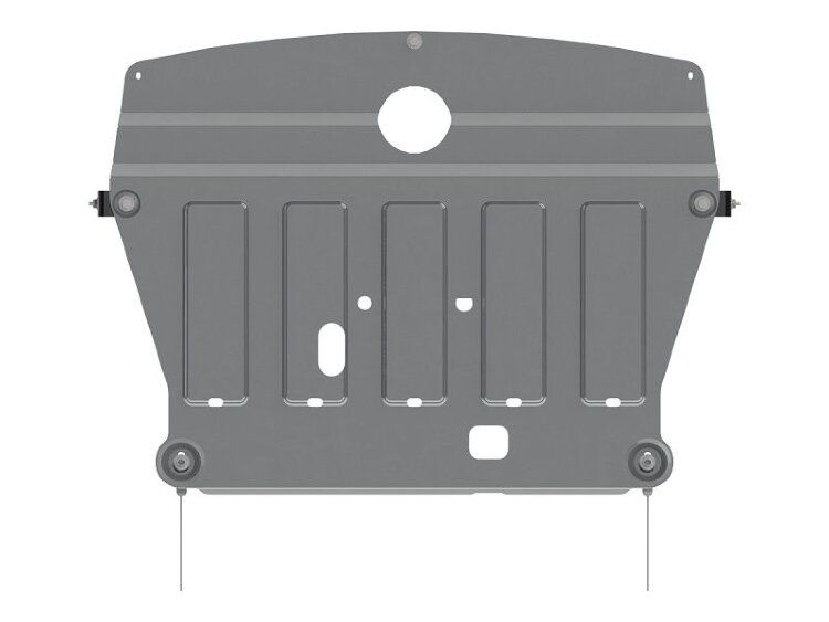 Защита картера и КПП Ford Fiesta двигатель 1,6 МТ; 1,6 АТ  (2015-2019) арт.SL 9038