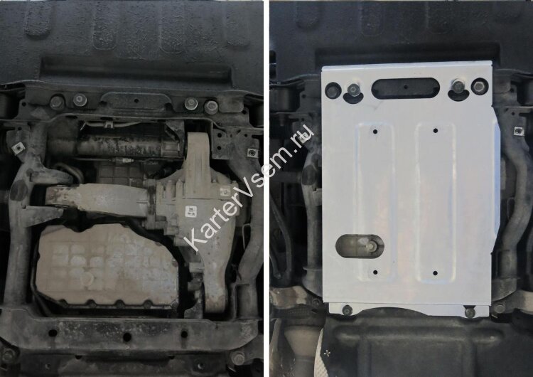 Защита картера Rival для Jeep Grand Cherokee WK2 2010-2013, штампованная, алюминий 4 мм, с крепежом, 333.2734.1