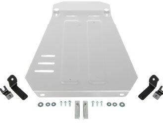 Защита КПП Rival для ВАЗ 2131 (4x4) 1993-2021, штампованная, алюминий 3 мм, с крепежом, 333.6041.1