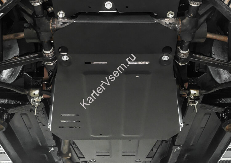 Защита КПП АвтоБроня для Lada Niva Legend 2121 2021-н.в., штампованная, сталь 1.8 мм, с крепежом, 111.06041.1
