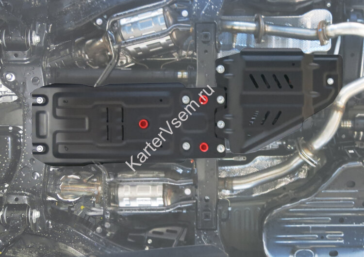 Защита КПП АвтоБроня для Toyota Land Cruiser 200 рестайлинг 2015-2021 (устанавл-ся совместно с 111.05714.3), штампованная, сталь 1.8 мм, с крепежом, 111.09507.1