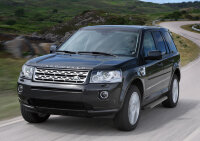 Пороги площадки (подножки) "Premium-Black" Rival для Land Rover Freelander II 2006-2014, 173 см, 2 шт., алюминий, A173ALB.3102.1