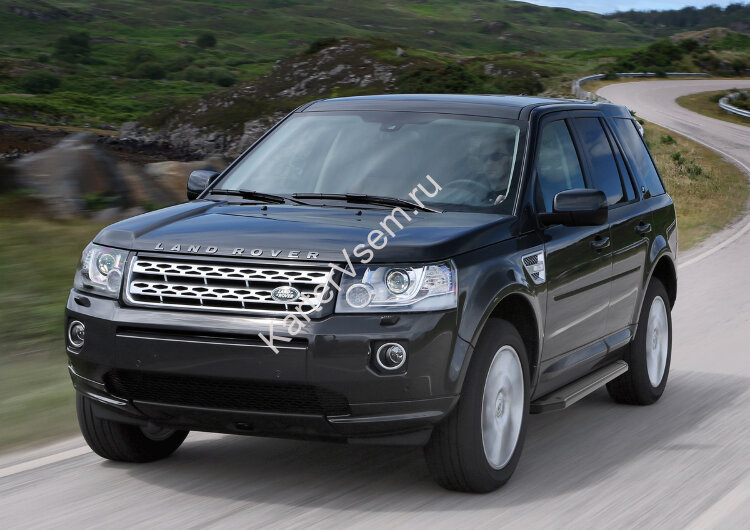 Пороги площадки (подножки) "Premium-Black" Rival для Land Rover Freelander II 2006-2014, 173 см, 2 шт., алюминий, A173ALB.3102.1 купить недорого