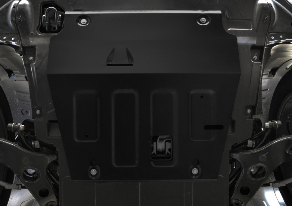 Защита картера и КПП АвтоБроня для Belgee X70 РКПП 4WD (V - 1.5 гибрид) 2024-н.в., сталь 1.5 мм, с крепежом, штампованная, 111.01926.1