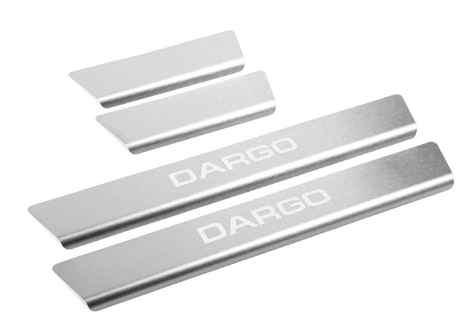 Накладки на пороги Rival для Haval Dargo 2022-н.в., нерж. сталь, с надписью, 4 шт., NP.9404.3 купить недорого