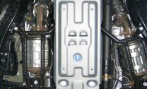 Защита КПП Rival для Lexus LX III рестайлинг 2015-н.в. (устанавл-ся совместно с 333.5714.2), штампованная, алюминий 4 мм, с крепежом, 333.9507.1