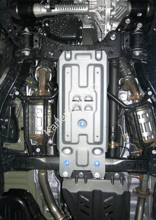 Защита КПП Rival для Lexus LX III рестайлинг 2015-н.в. (устанавл-ся совместно с 333.5714.2), штампованная, алюминий 4 мм, с крепежом, 333.9507.1