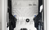 Защита картера и КПП Rival для Volkswagen Teramont 2017-2020 2021-н.в., штампованная, алюминий 3 мм, с крепежом, 2 части, 333.5861.2
