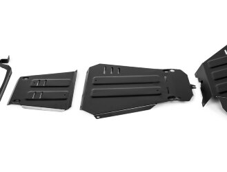 Защита картера, КПП и РК АвтоБроня для Lada Niva Legend 2131 2021-н.в., штампованная, сталь 1.8 мм, 3 части, с крепежом, K111.06040.1