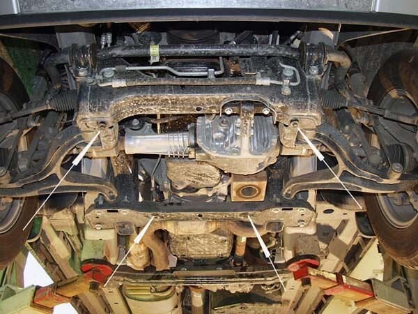 Защита картера Jeep Commander двигатель 3.7; 4,7; 5,7; 3,0 CRD  (2005-2010)  арт: 04.0963