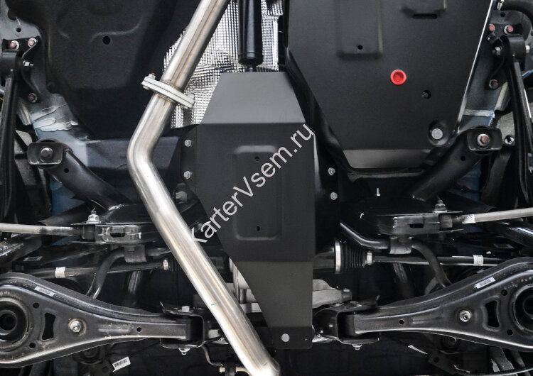Защита редуктора АвтоБроня для Geely Atlas Pro 2021-н.в., сталь 1.5 мм, с крепежом, штампованная, 111.01928.1