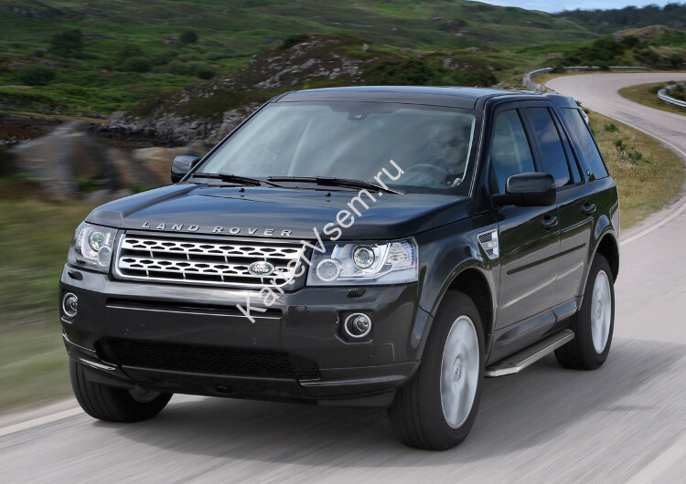 Пороги площадки (подножки) "Premium" Rival для Land Rover Freelander II 2006-2014, 173 см, 2 шт., алюминий, A173ALP.3102.1 купить недорого