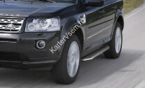 Пороги площадки (подножки) "Premium" Rival для Land Rover Freelander II 2006-2014, 173 см, 2 шт., алюминий, A173ALP.3102.1 с доставкой по всей России