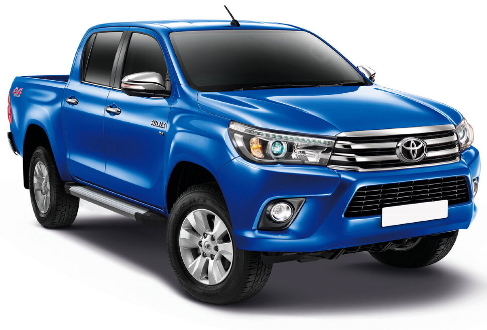 Пороги площадки (подножки) "Silver" Rival для Toyota Hilux VIII 2015-2020 2020-н.в., 193 см, 2 шт., алюминий, F193AL.5708.1 купить недорого