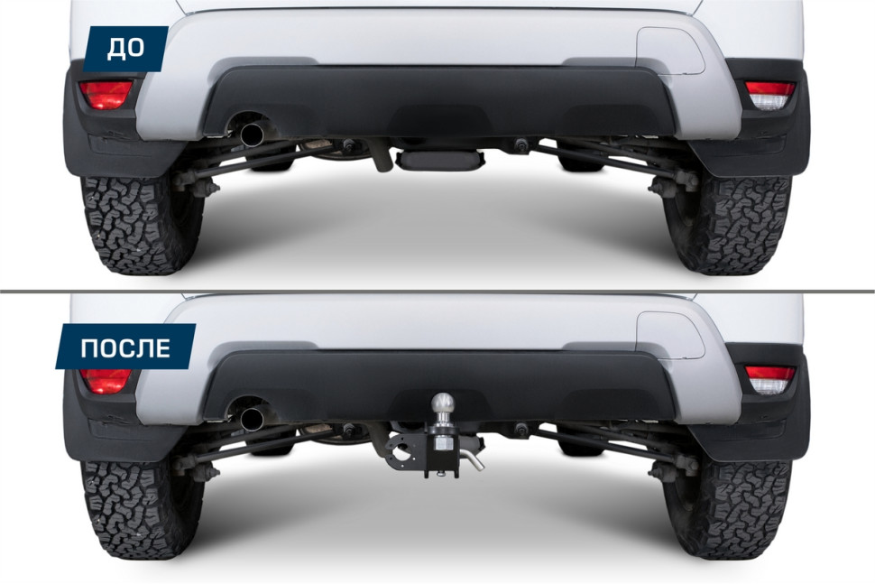 Фаркоп под квадрат Berg для Peugeot 4007 2008-2012, шар E, 1500/75 кг, F.4012.001