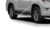 Защита штатных порогов d42 Rival для Toyota Land Cruiser Prado 150 рестайлинг (кроме Style и TRD) 2017-н.в., нерж. сталь, 2 шт., R.5704.016 с доставкой по всей России