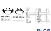Тормозные колодки Kawasaki KVF300 (2012-2017) арт. HS377