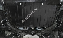 Защита картера и КПП AutoMax для Mazda CX-9 II 2016-н.в., сталь 1.4 мм, с крепежом, штампованная, AM.3825.1