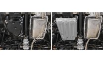 Защита топливного бака Rival для Nissan Terrano III 4WD 2014-2017 2017-н.в., штампованная, алюминий 3 мм, с крепежом, 333.4718.1