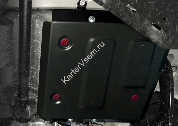 Защита топливного бака АвтоБроня для Kia Seltos FWD 2020-н.в., штампованная, сталь 1.8 мм, с крепежом, 111.02851.1