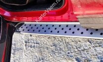 Пороги на автомобиль "Bmw-Style круг" Rival для Geely Emgrand X7 2013-2018, 173 см, 2 шт., алюминий, D173AL.1902.2