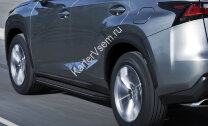 Пороги площадки (подножки) "Premium-Black" Rival для Lexus NX 2014-2017, 173 см, 2 шт., алюминий, A173ALB.3202.1 с доставкой по всей России