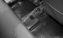 Коврики в салон автомобиля Rival для Nissan Terrano III поколение рестайлинг (передний и полный привод) 2017-н.в., полиуретан, с крепежом, 5 частей, 14701007