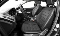 Авточехлы Rival Строчка (зад. спинка 40/60) для сидений Ford Focus III седан, хэтчбек, универсал (Titanium, Trend Sport, Trend Plus) 2011-2019, эко-кожа, черные, SC.1802.1