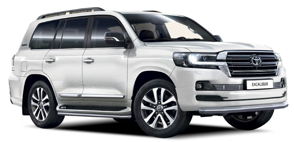 Защита штатных порогов d42 Rival для Toyota Land Cruiser 200 рестайлинг (Executive Lounge, Excalibur) 2017-2021, нерж. сталь, 2 шт., R.5719.003 купить недорого