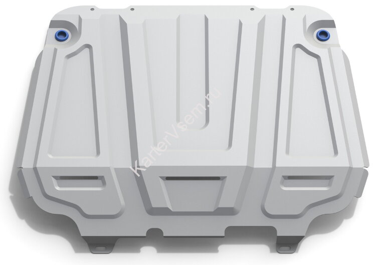 Защита картера и КПП Rival (увеличенная) для Mitsubishi Lancer X 2007-2015, штампованная, алюминий 3 мм, с крепежом, 333.4016.3
