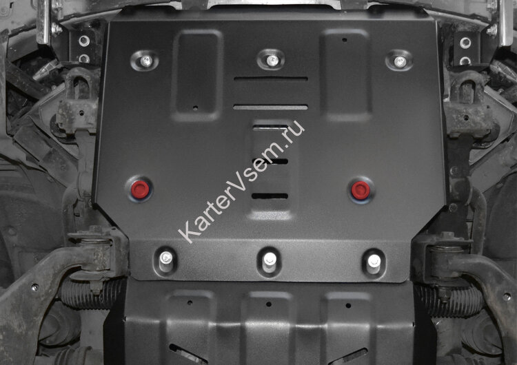Защита радиатора АвтоБроня для Haval H9 2014-2017 (устанавл-ся совместно с 111.09406.1), штампованная, сталь 1.8 мм, с крепежом, 111.09407.1