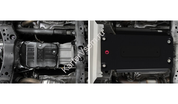 Защита КПП АвтоБроня для Toyota Land Cruiser 300 2021-н.в. (устанавл-ся совместно с 111.09559.1), штампованная, сталь 1.8 мм, с крепежом, 111.09552.1