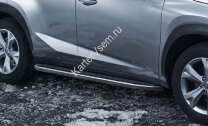Пороги площадки (подножки) "Premium" Rival для Lexus NX 2014-2017, 173 см, 2 шт., алюминий, A173ALP.3202.1 с доставкой по всей России