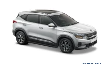 Пороги на автомобиль (подножки) "Premium-Black" Rival для Kia Seltos 2020-н.в., 180 см, 2 шт., алюминий, A180ALB.2805.1