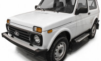 Пороги-площадки Lada (ВАЗ) Niva Legend 2121 I поколение 2021-н.в. Bmw-Style круг Rival, арт. D128AL.6004.1