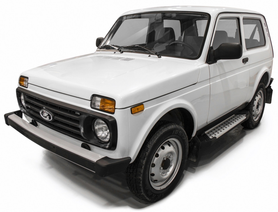 Пороги-площадки Lada (ВАЗ) Niva Legend 2121 I поколение 2021-н.в. Bmw-Style круг Rival, арт. D128AL.6004.1