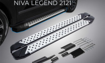 Пороги-площадки Lada (ВАЗ) Niva Legend 2121 I поколение 2021-н.в. Bmw-Style круг Rival, арт. D128AL.6004.1