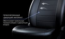 Авточехлы Rival Строчка (зад. спинка 40/60) для сидений Renault Kaptur 2016-2020 2020-н.в., эко-кожа, черные, SC.4704.1