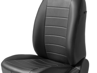Авточехлы Rival Строчка (зад. спинка 40/60) для сидений Lada Vesta седан, универсал 2015-н.в./Vesta Cross универсал 2017-н.в. (с задним подлокотником, кроме Luxe Prestige), эко-кожа, черные, SC.6009.1