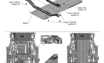 Защита КПП и РК Rival для Toyota Land Cruiser Prado 150 2009-2013 (устанавл-ся совместно с 333.5784.1), штампованная, алюминий 4 мм, с крепежом, 333.5785.1