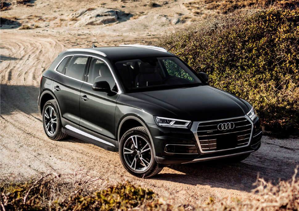 Пороги площадки (подножки) "Black" Rival для Audi Q5 II 2017-н.в., 193 см, 2 шт., алюминий, F193ALB.0302.2 купить недорого