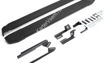 Пороги площадки (подножки) "Black" Rival для Geely Emgrand X7 2013-2018, 173 см, 2 шт., алюминий, F173ALB.1902.2 высокого качества