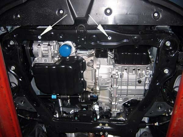 Защита картера и КПП Hyundai Sonata двигатель 2,7; 3,3; 2,2CRDI  (2005-2011)  арт: 10.0834