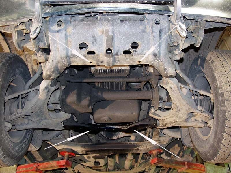 Защита картера и КПП Opel Frontera двигатель 2,0; 2,5 TD  (1991-1998)  арт: 16.0718